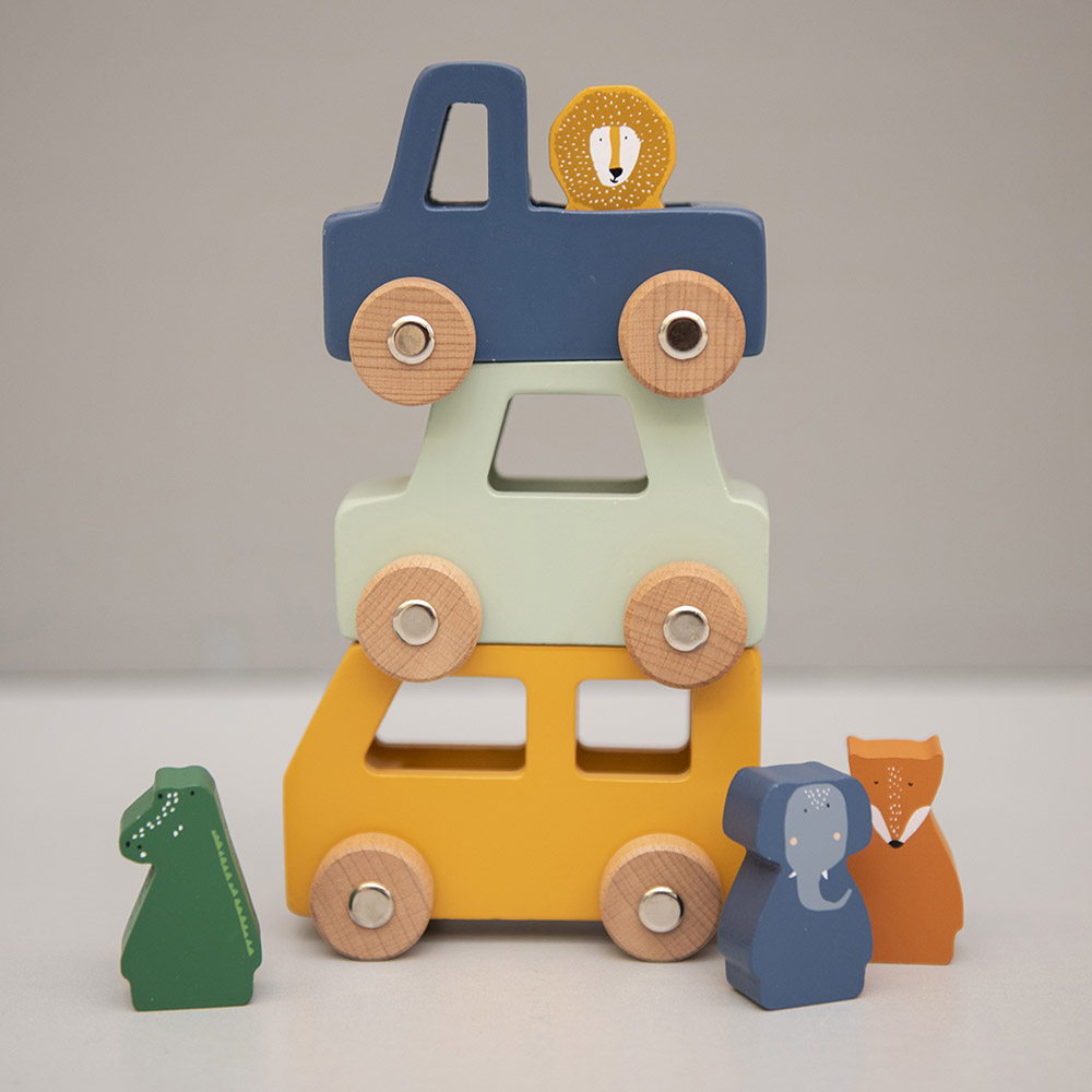 Trixie - Wooden Animal Car Set