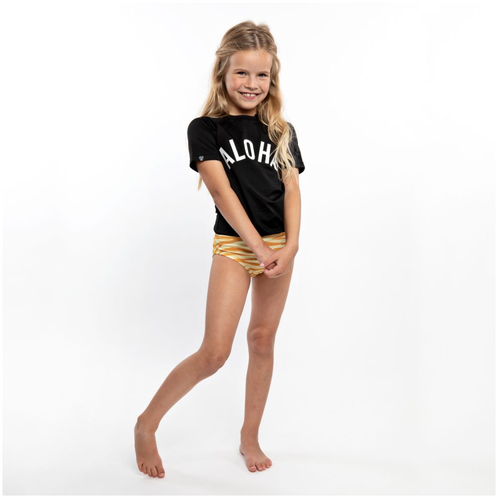 Beach & Bandits Girls' Golden Tiger Bikini Bottoms