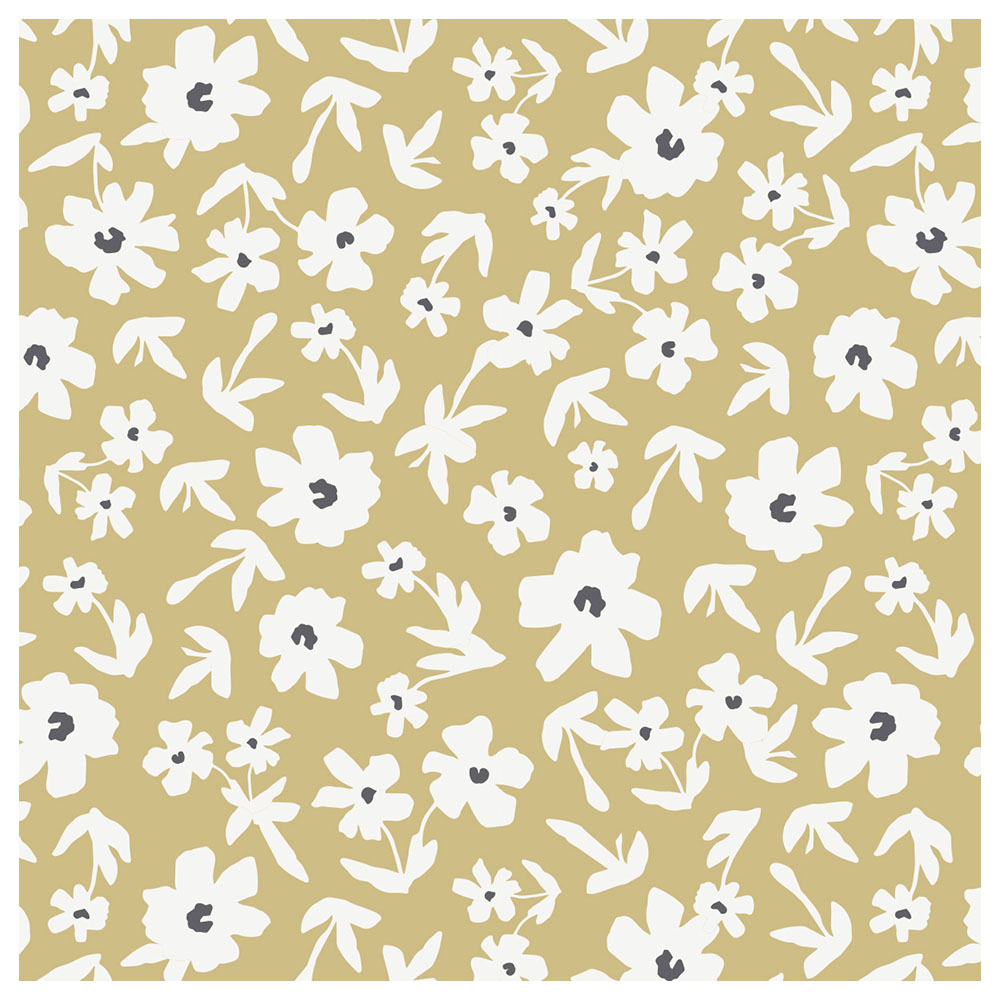 Lulujo Muslin Change Pad Cover 80 x 40 cm - Yellow Wildflowers
