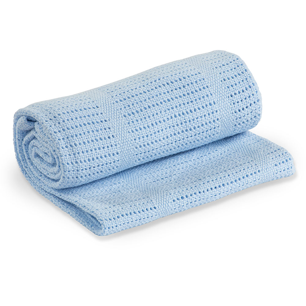lulujo - Cellular Baby Blanket - Blue