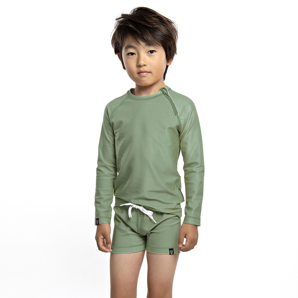Beach & Bandits Basil Ribbed Swimshort - Green
