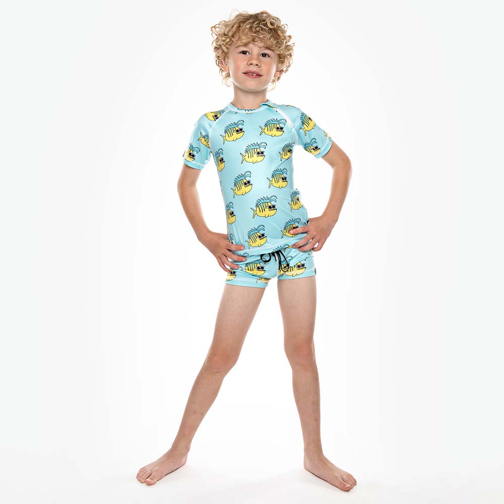 Beach & Bandits Funky Fish Swim Shorts - Blue