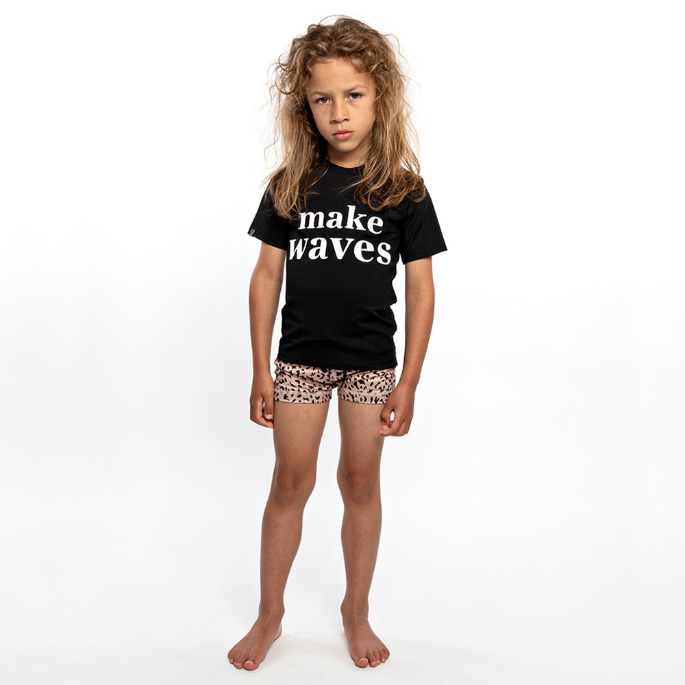 Beach & Bandits Make Waves Swim T-Shirt - Black
