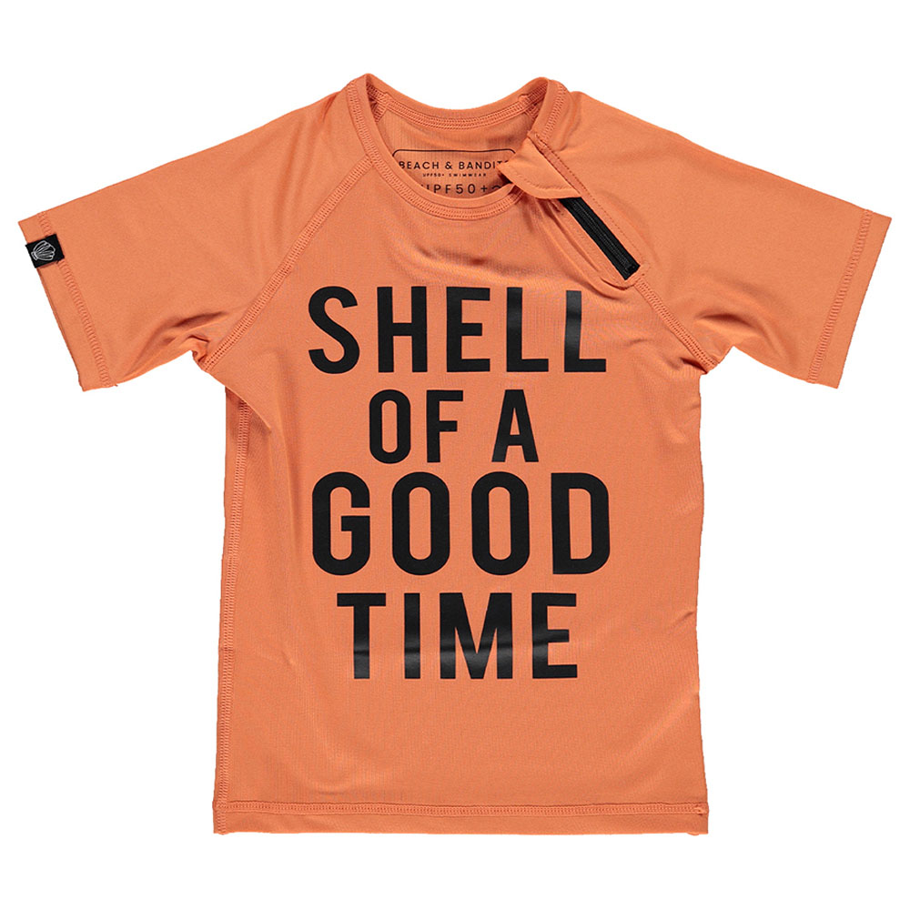 Beach & Bandits Shell of a Good Time Swim T-Shirt - Orange