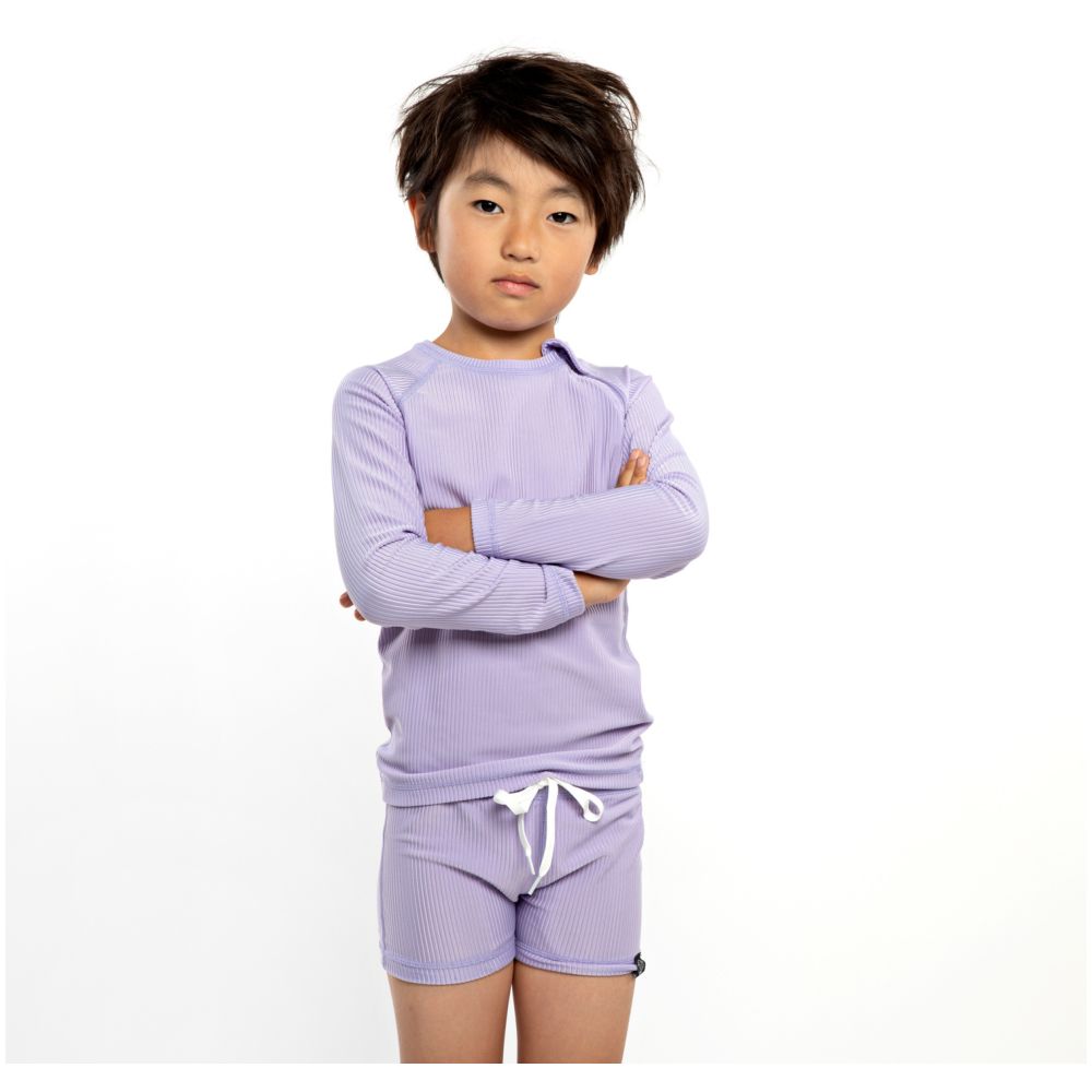 Beach & Bandits Ribbed Long Sleeve T-Shirt - Lavender