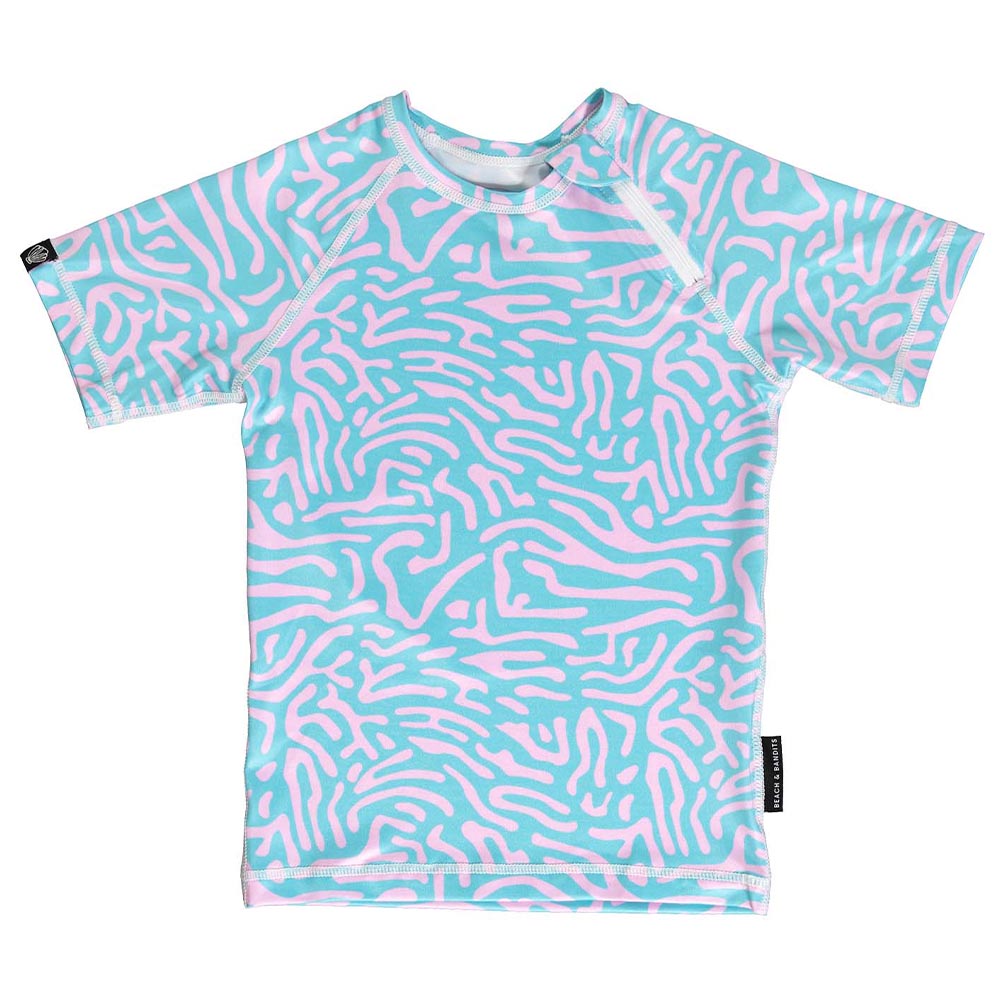 Beach & Bandits Crazy Coral Swim T-Shirt - Blue/Pink
