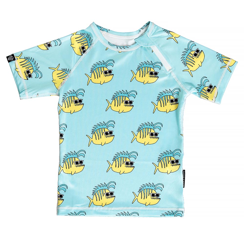 Beach & Bandits Funky Fish Swim T-Shirt - Blue