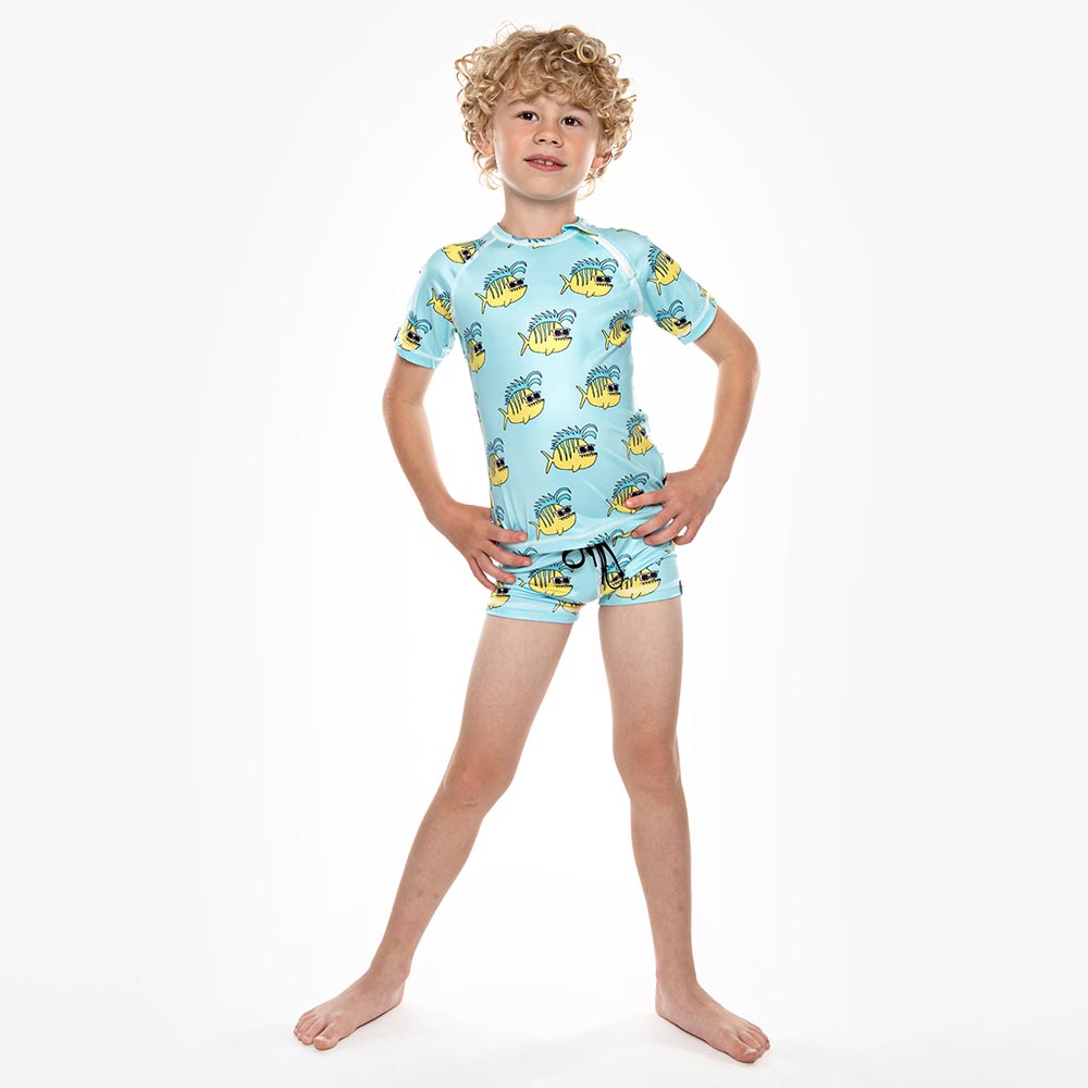 Beach & Bandits Funky Fish Swim T-Shirt - Blue