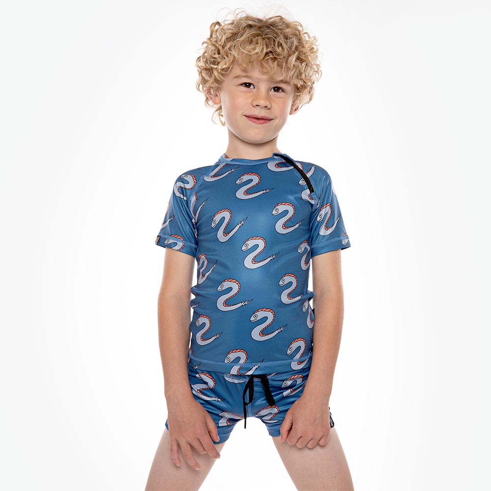 Beach & Bandits Electric Eel Swim T-Shirt - Blue