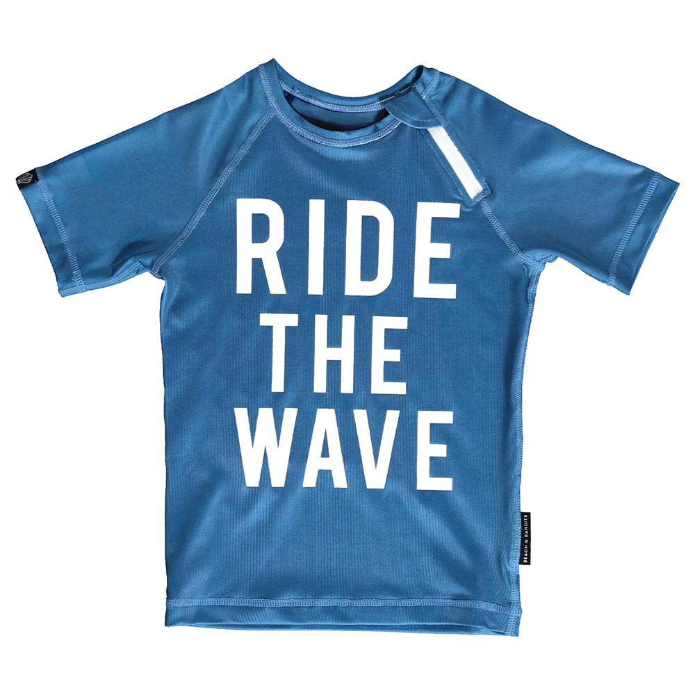 Beach & Bandits Ride the Wave Swim T-Shirt - Blue
