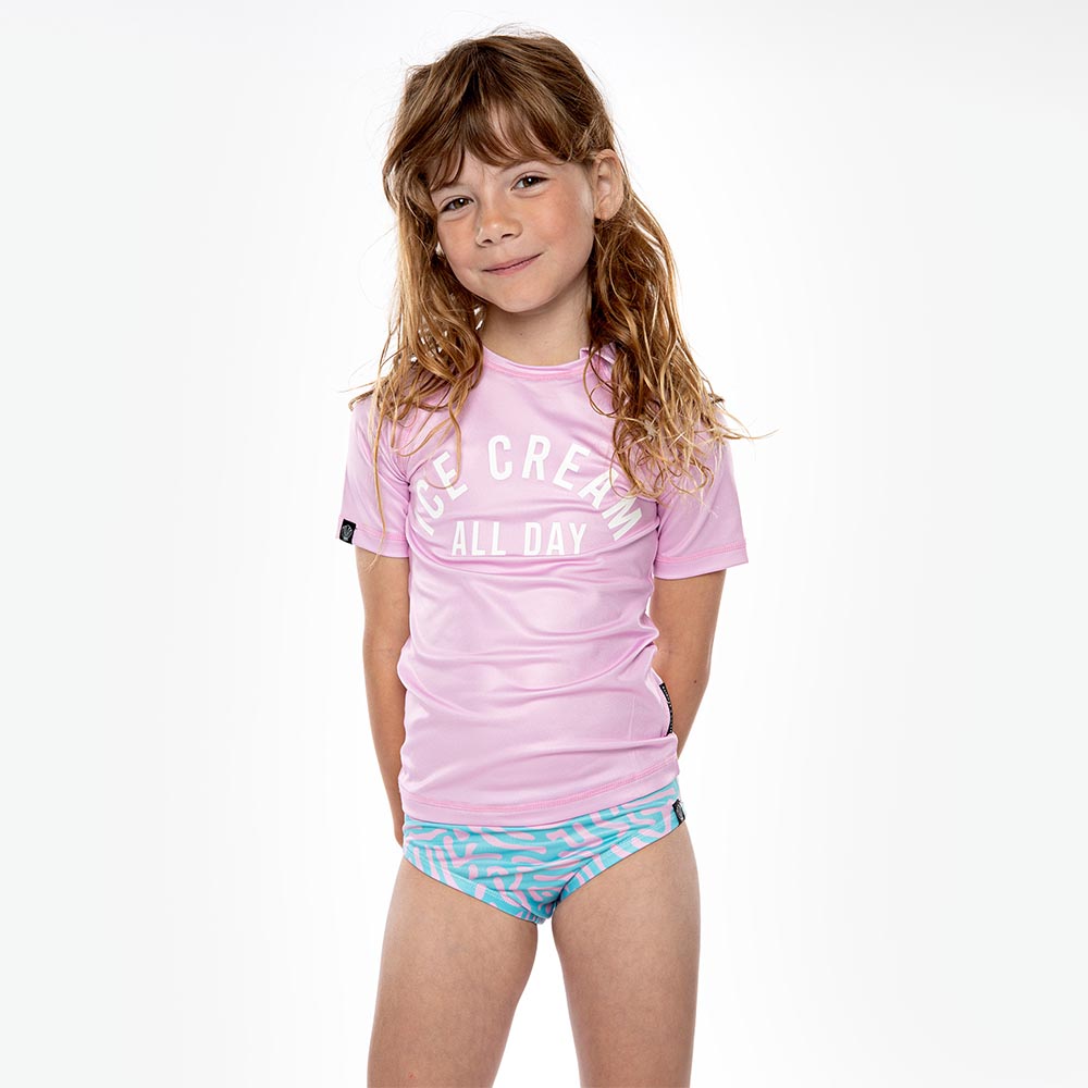 Beach & Bandits Ice Cream All Day Swim T-Shirt - Pink