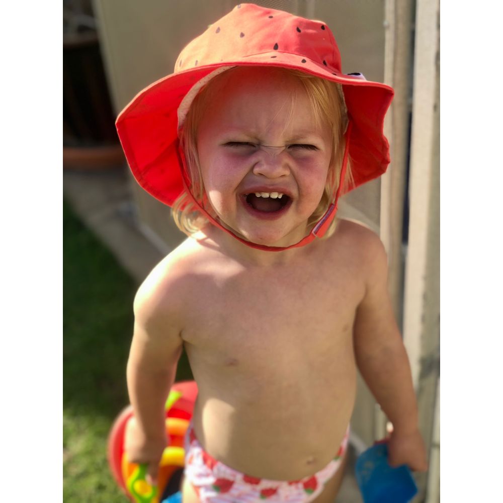 Zoocchini - Baby Swim Diaper & Sun Hat Set - Strawberry