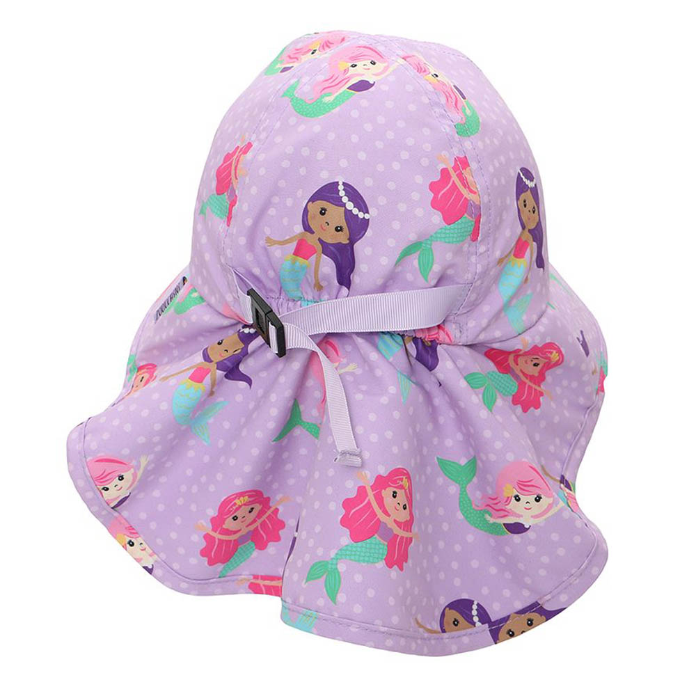 Zoocchini Girls' Mermaid Cape Sun Hat - UPF 50+