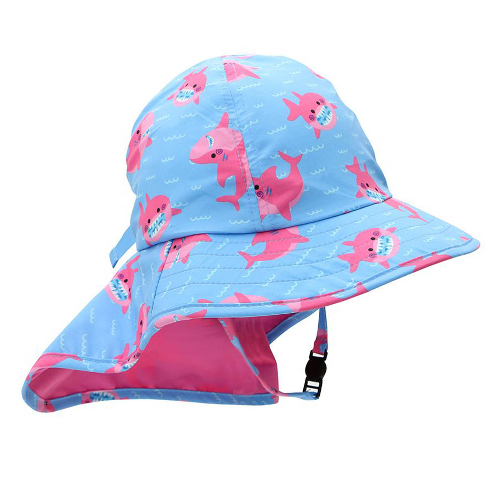Zoocchini Sophie the Shark Cape Sun Hat - UPF 50+
