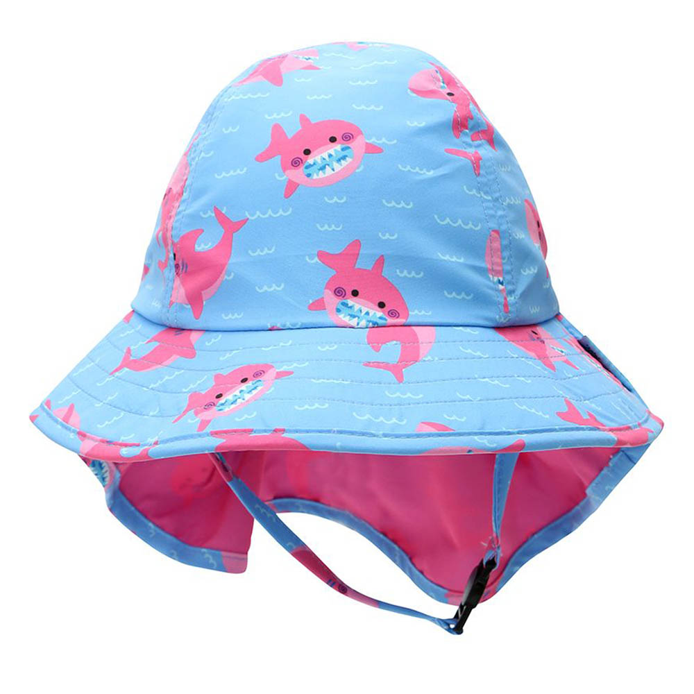 Zoocchini Sophie the Shark Cape Sun Hat - UPF 50+