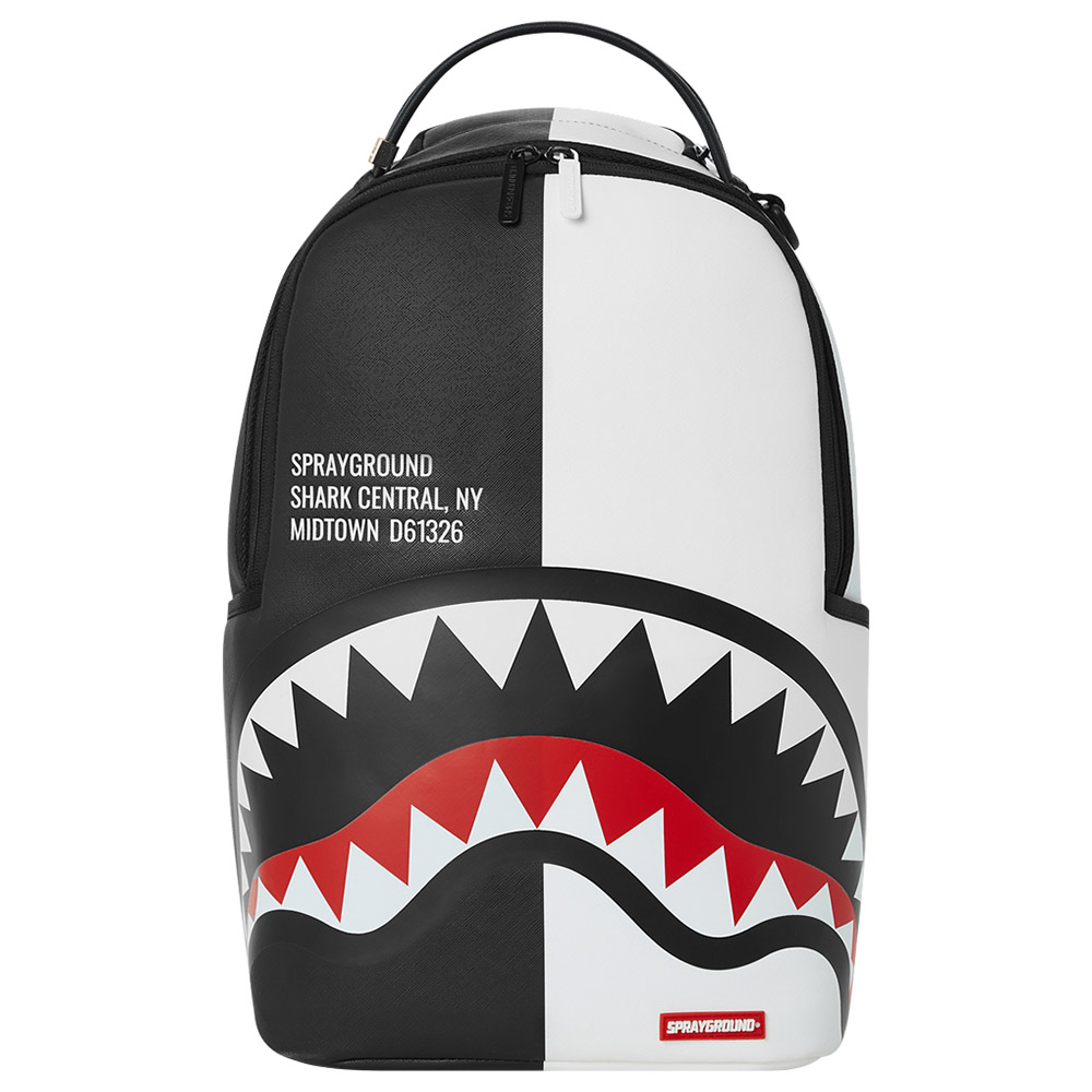 Buy Sprayground - Shark Central 2.0 Split Backpack - Black/White