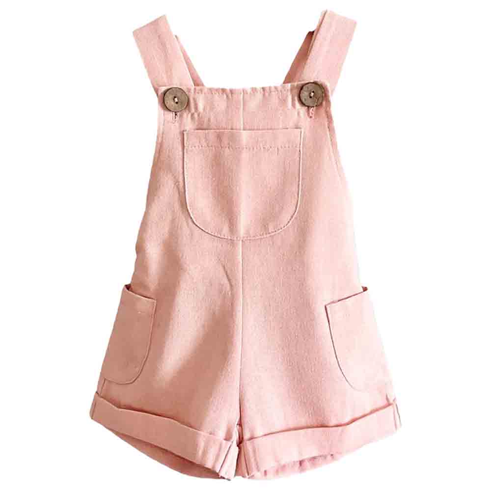 Mon.amelissa Girls Linen Jumpsuit - Rose