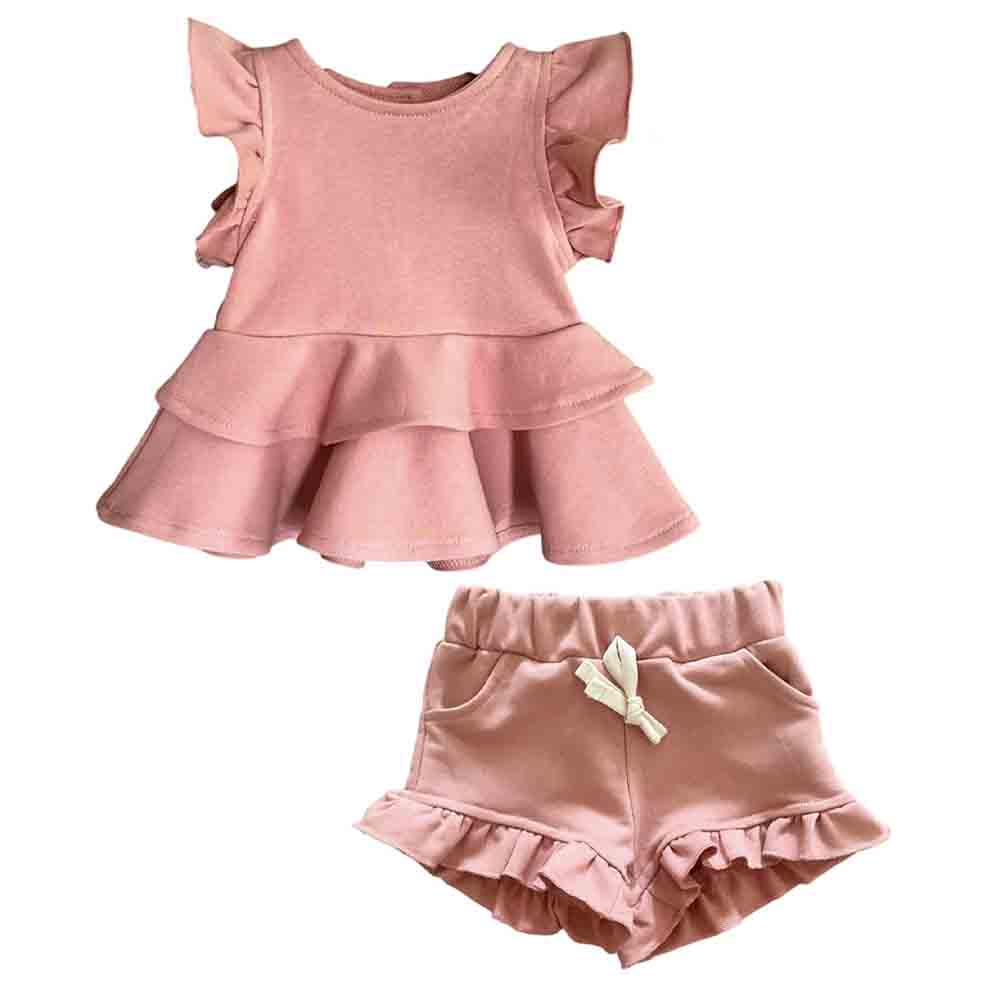 Mon.amelissa French Terry Outfit Cherry - 2 Pcs