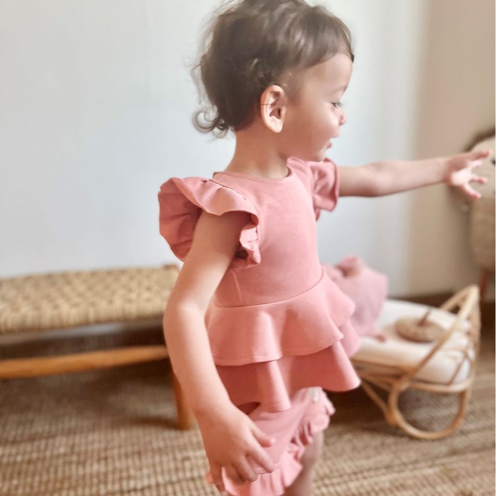 Mon.amelissa French Terry Outfit Cherry - 2 Pcs