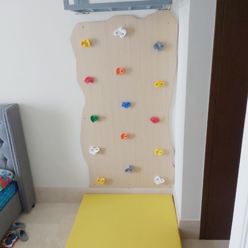 Moon Kids - Rock Face Climbing Wall with Monkey Bars