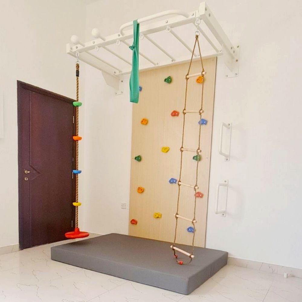 Moon Kids - Climbing Wall with Sensory Monkey Bar