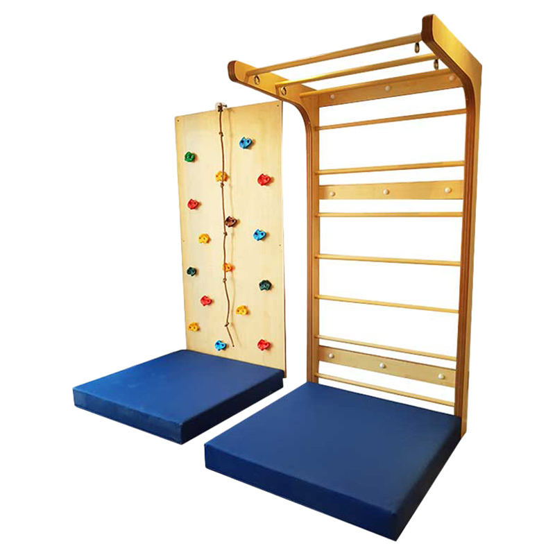 MK - Swedish Wall & 1 Panel Climbing Wall Set with Safety Mattress
