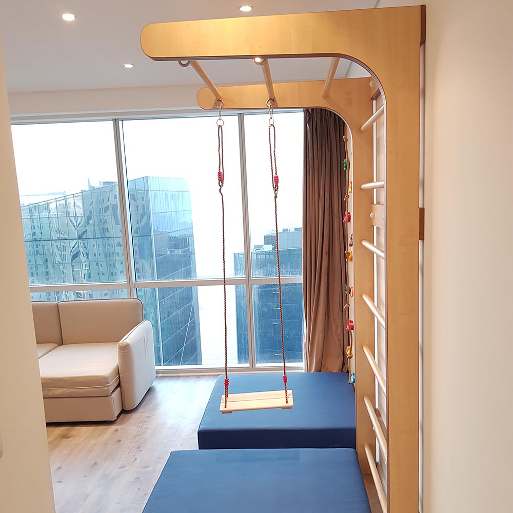 MK - Swedish Wall & 1 Panel Climbing Wall Set with Safety Mattress