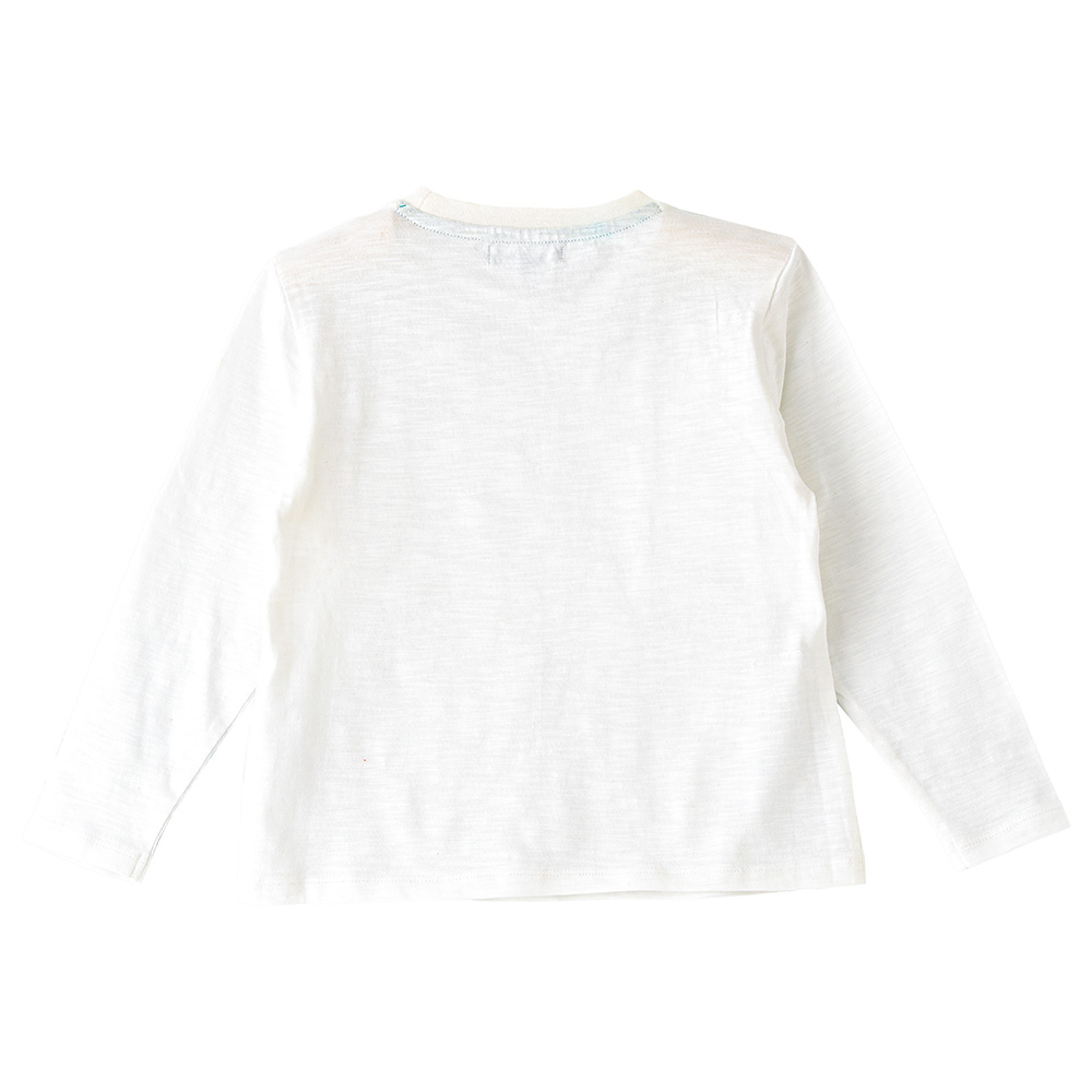 Jam Full Sleeves Top with Sequins Print - White
