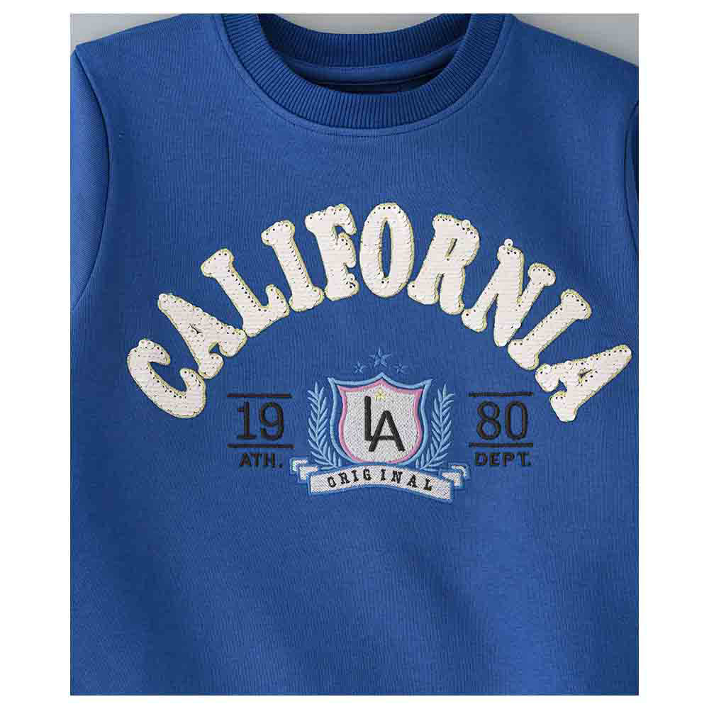 Jam California Print Sweat Top - Blue