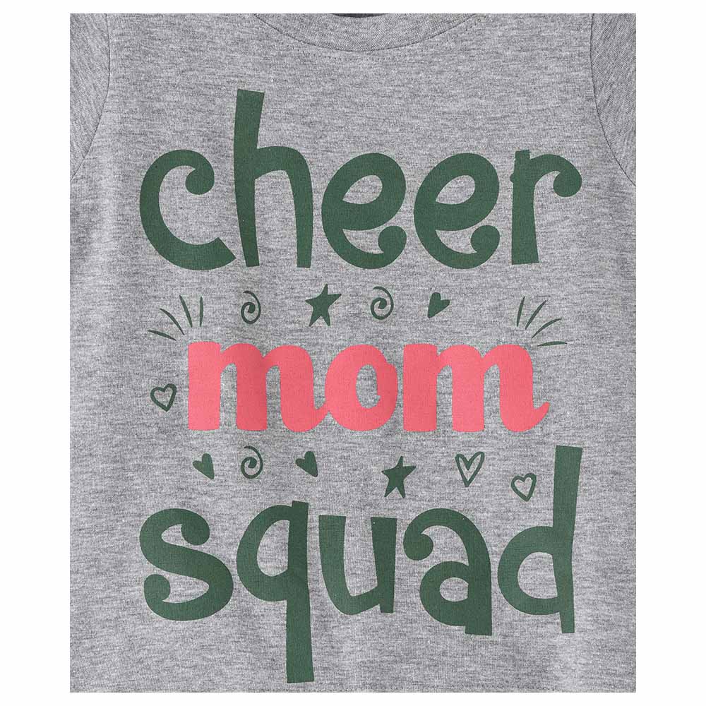 Jelliene Girls Basic Round Neck Graphic T-Shirt Faded - Grey