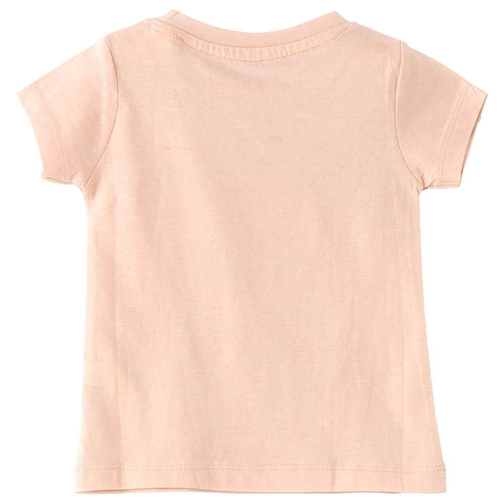 Jelliene Girls Basic Round Neck Graphic T-Shirt - Pink