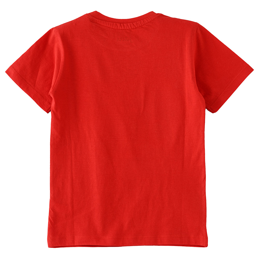 Jam Boys Basic Round Neck Graphic T-Shirt Bright - Red