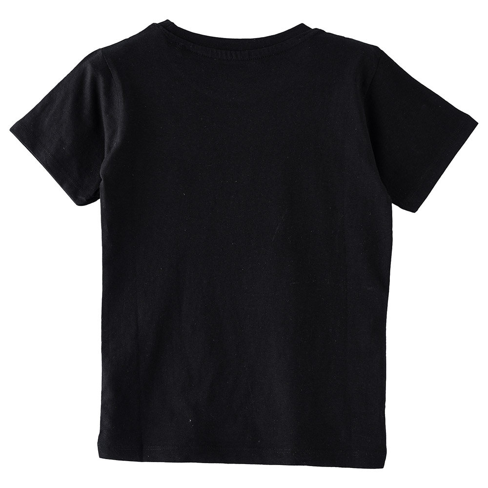 Jam Boys Basic Round Neck Graphic T-Shirt - Black