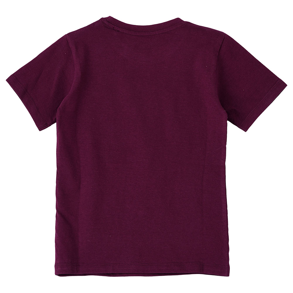 Jam Boys Basic Round Neck Graphic T-Shirt - Purple