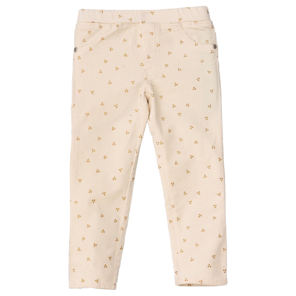 Jelliene Woven Pull on Pants with Glitter - Beige