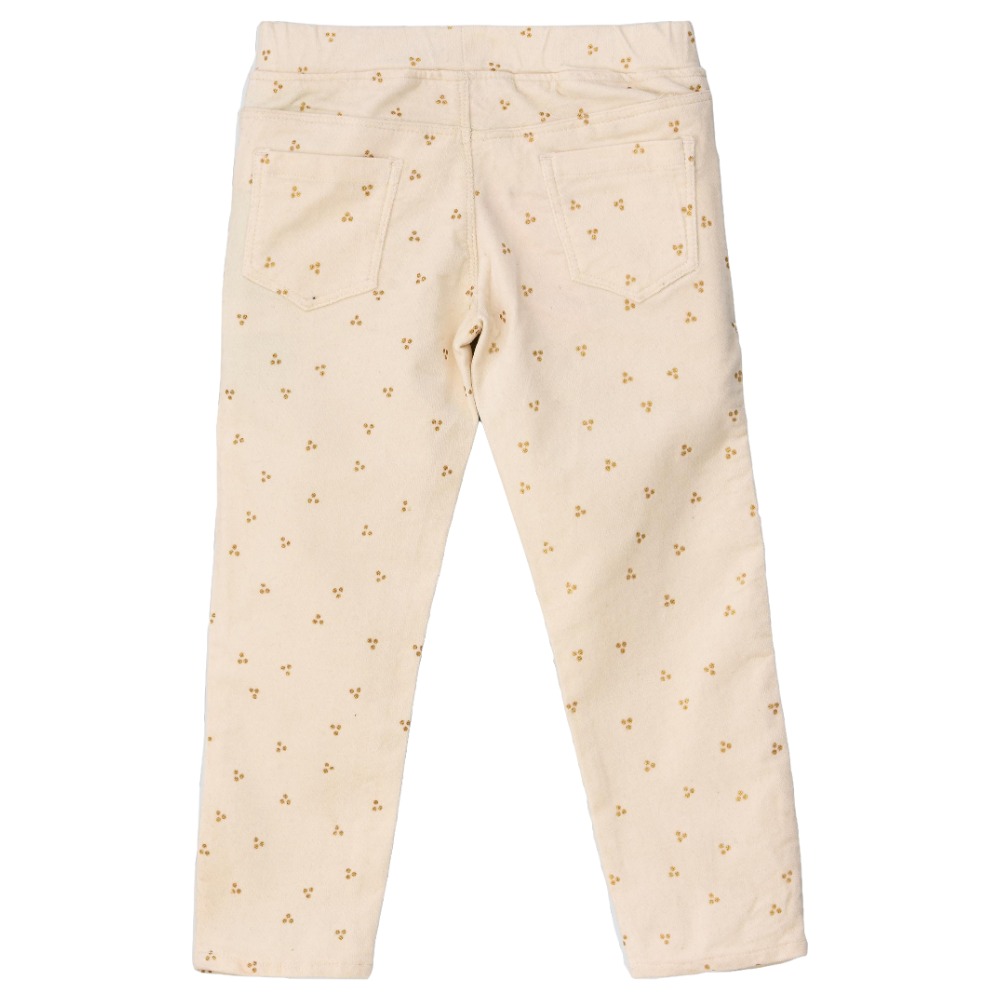 Jelliene Woven Pull on Pants with Glitter - Beige