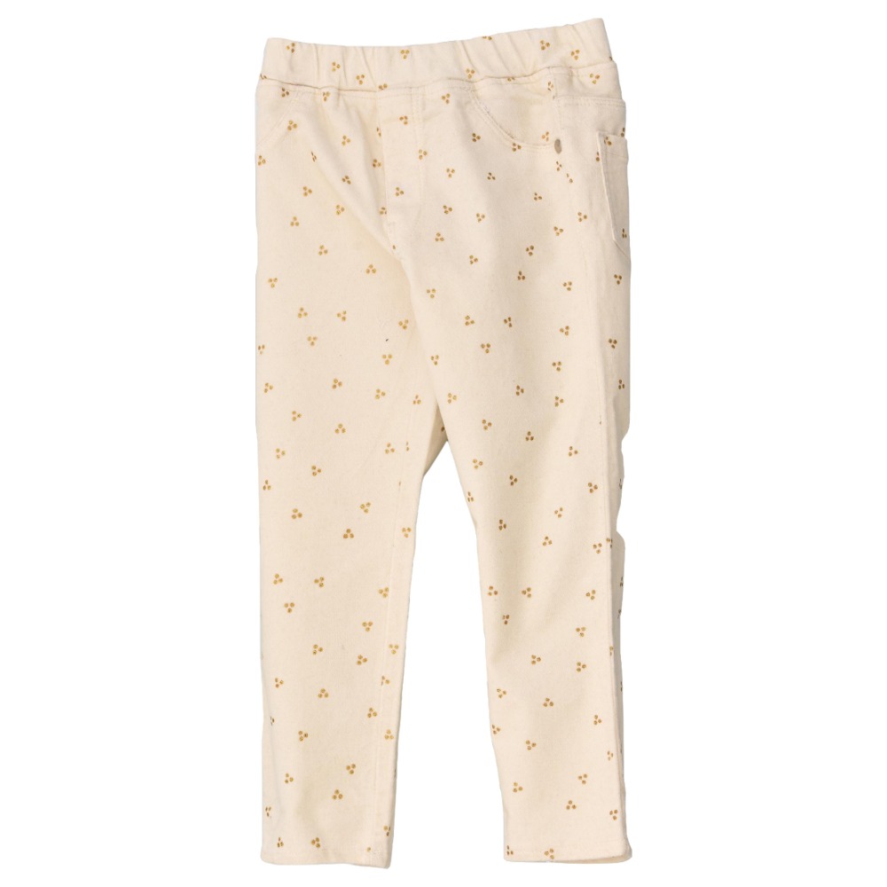 Jelliene Woven Pull on Pants with Glitter - Beige