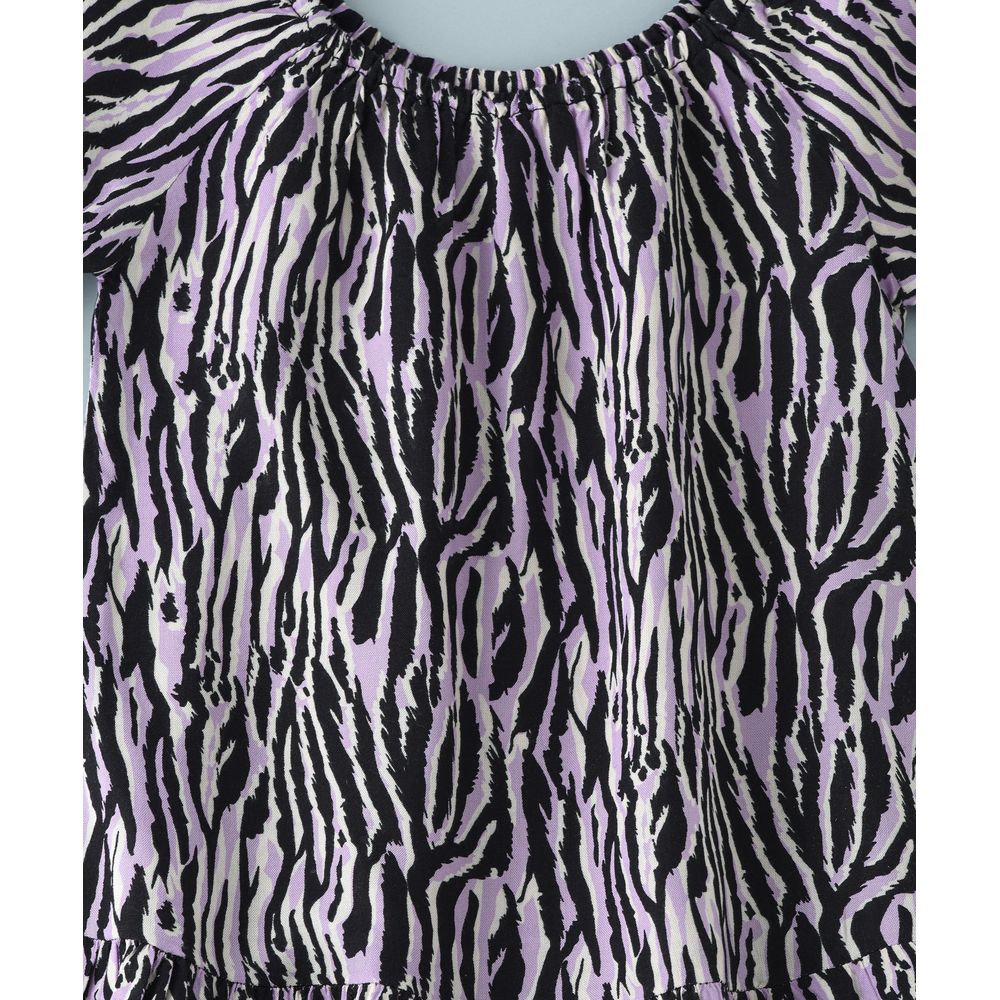 Jelliene Short Sleeve All-Over Print Woven Dress