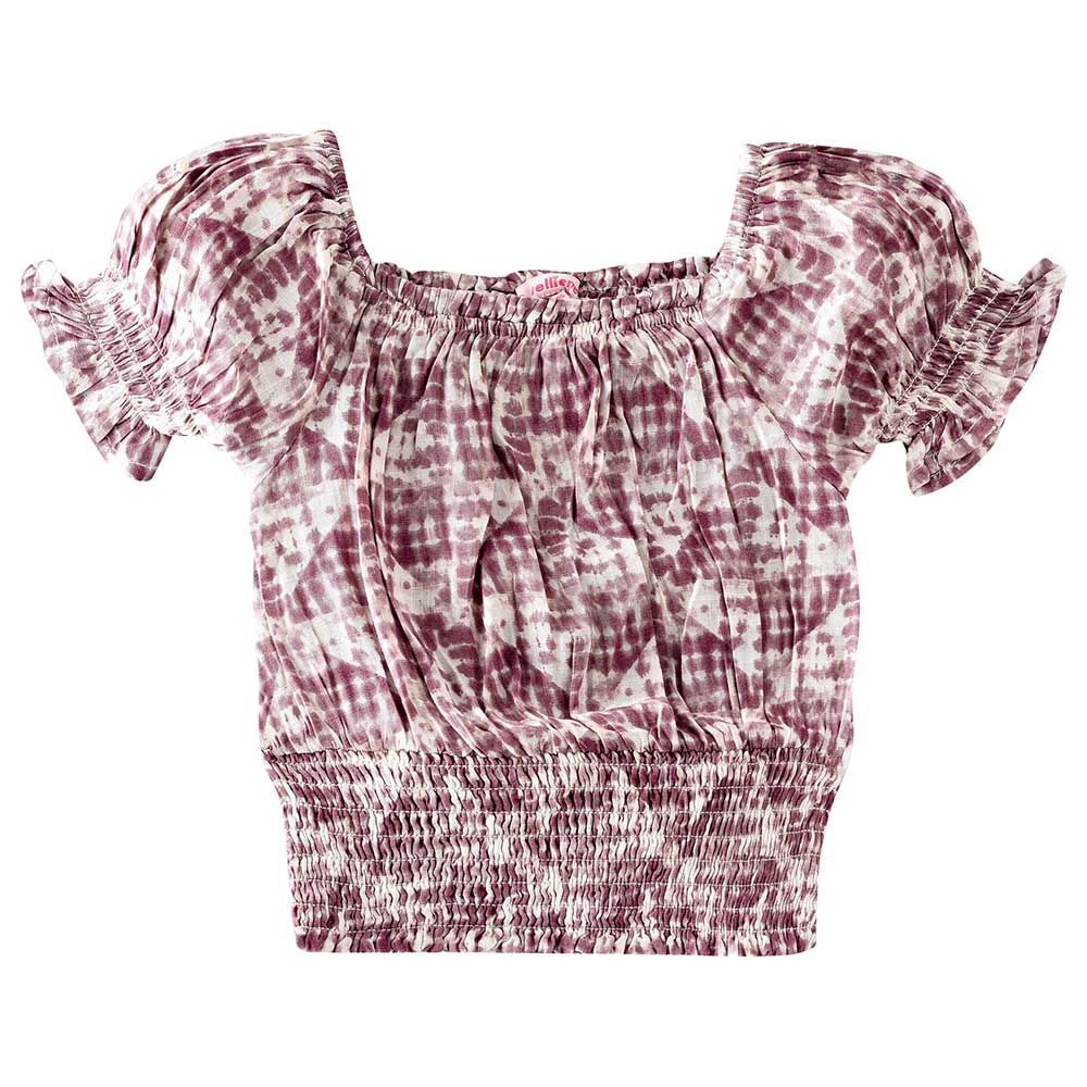 Jelliene All-Over Print Woven Top - Pink