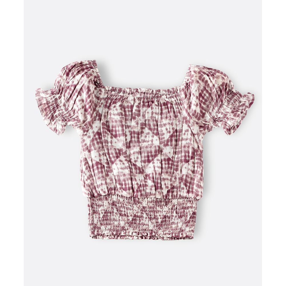 Jelliene All-Over Print Woven Top - Pink