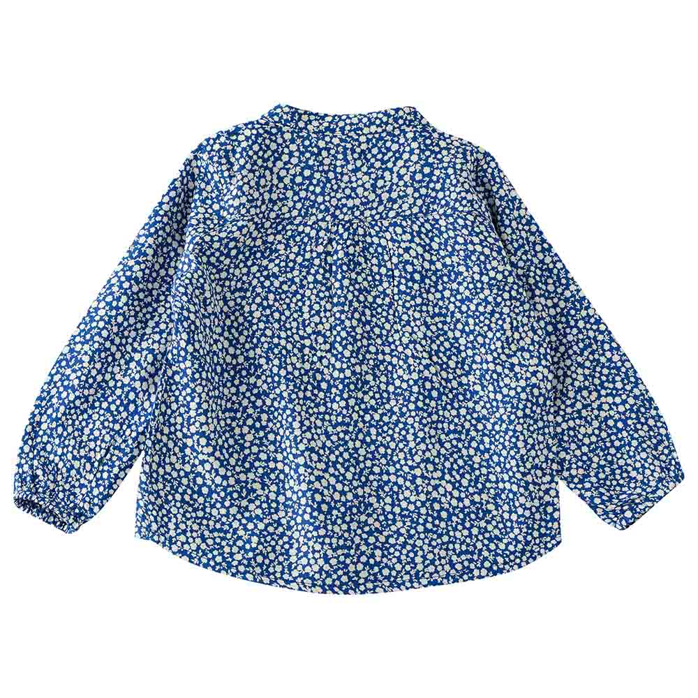 Jelliene Girls All-Over Print Woven Top - Blue