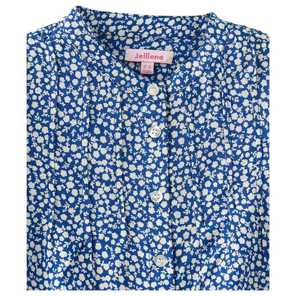 Jelliene Girls All-Over Print Woven Top - Blue