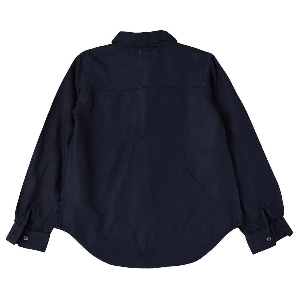 Jelliene Full Sleeve Woven Shirt with Pockets at Front - Navy Blue