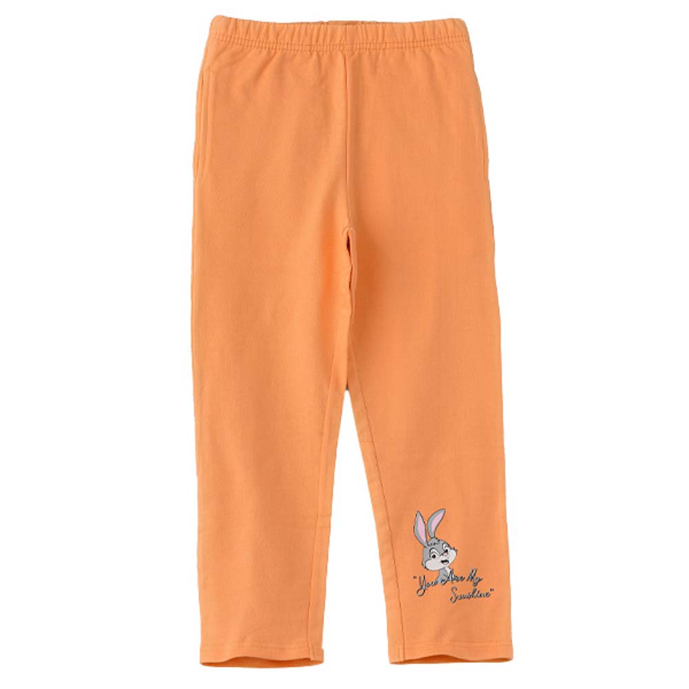 Jelliene Girls Knitted Jogger with Print - Orange