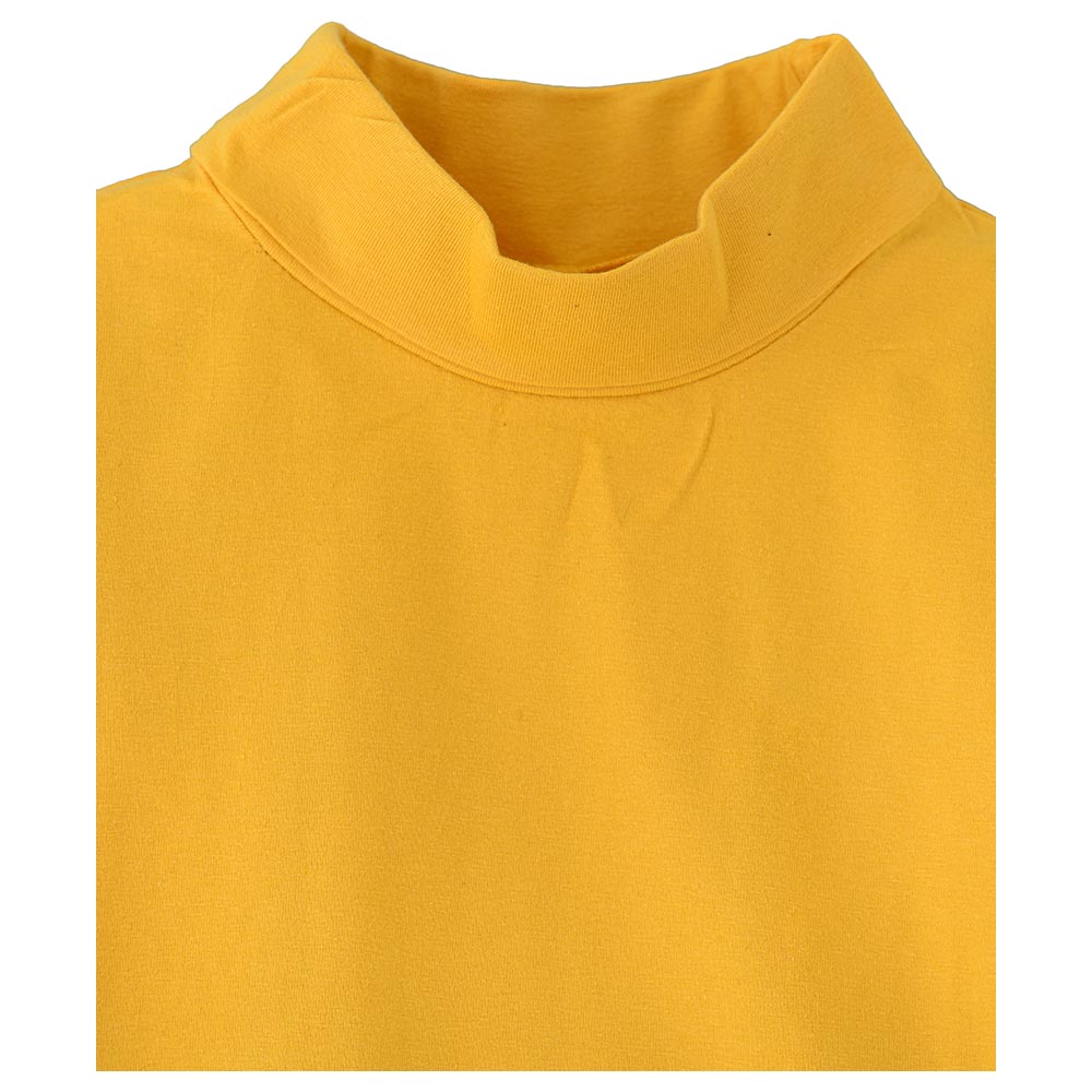 Jam Boys Basic Solid Turtle Neck T-Shirt - Mustard