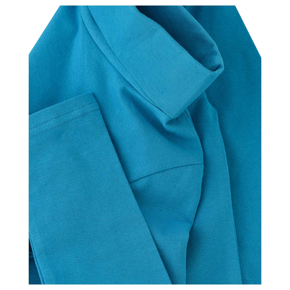 Jelliene Girls Basic Solid Turtle Neck T-Shirt Ocean - Blue