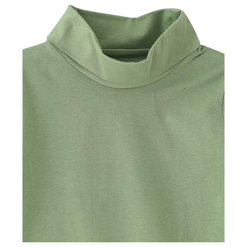 Jelliene Girls Basic Solid Turtle Neck T-Shirt - Green