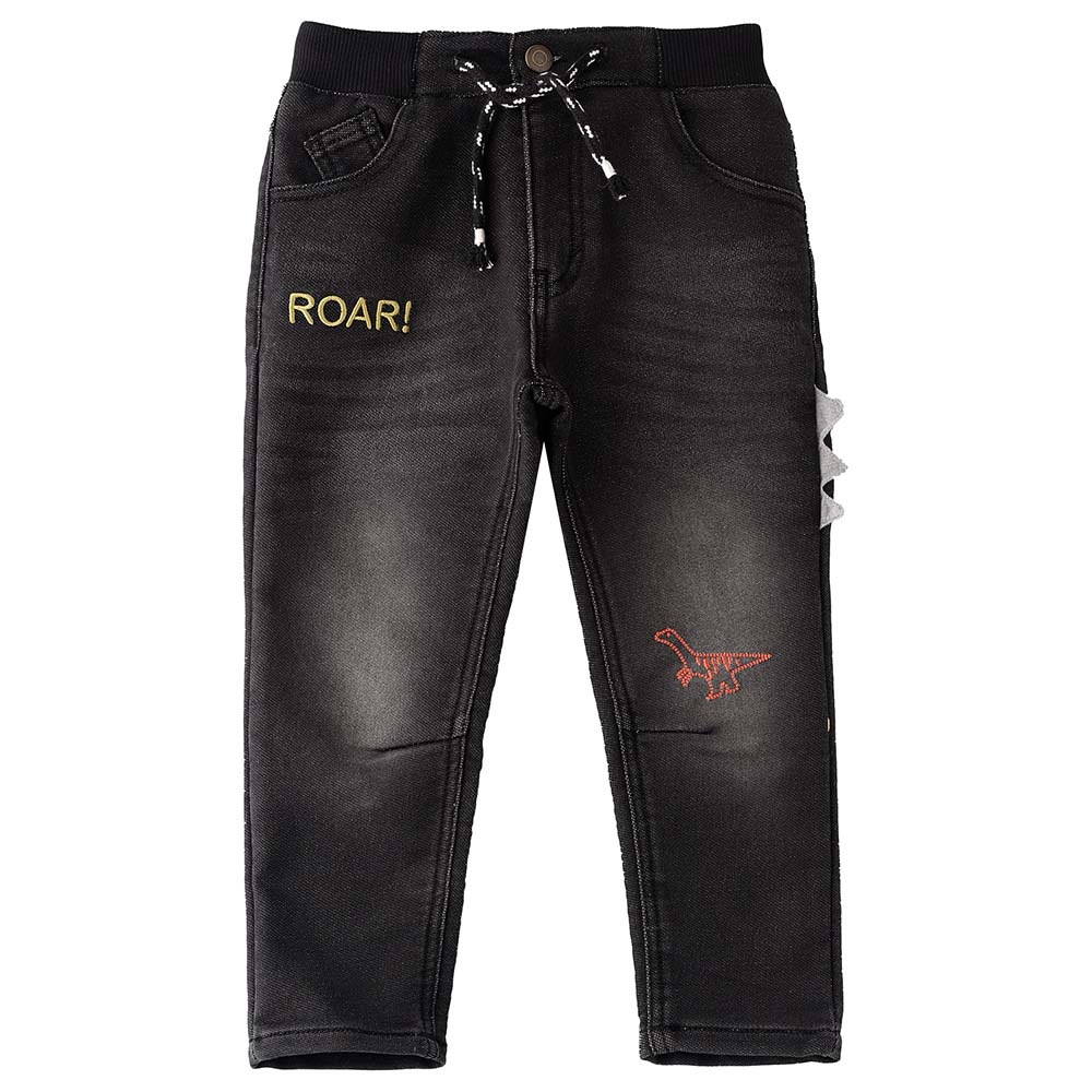 Jam Roar Woven Denim Pants - Black