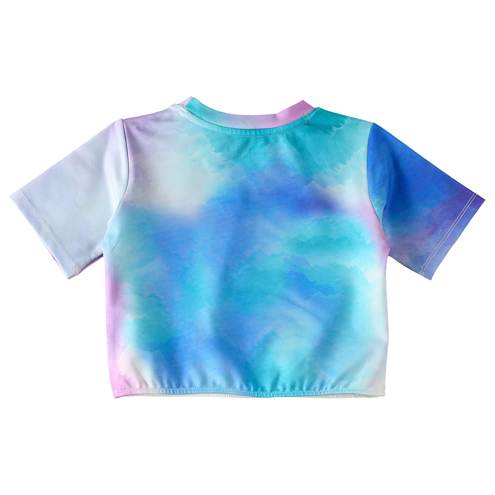 Jelliene Girls' Bleached Knitted Round Neck Crop Top