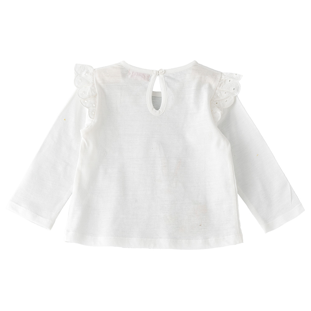 Jelliene Rabbit Print Top - White